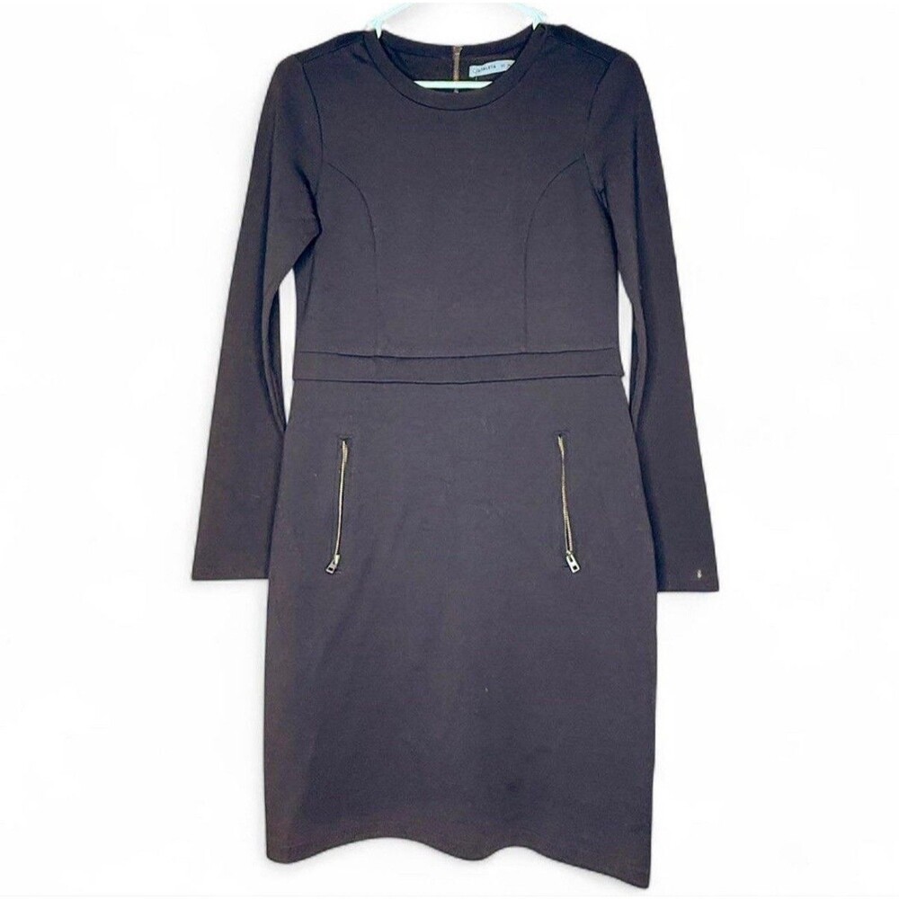 ATHLETA Pointe Wanderer Dress Black NWT Women’s Size XS Zipper Pocket $108 MSRP
